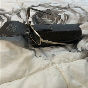 Vuarnet Pouilloux Ref. 062 Handmade Blue Lens Metal Frame Sunglasses